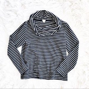 J. Crew Factory Tops - J. Crew striped cowl neck sweatshirt J. Crew Factory Tops - J. Crew striped cowl neck sweatshirt